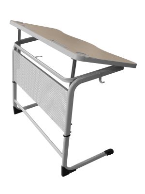 Изображение Школьный стол ШСТ61 столешница МДФ с литой бесшовной кромкой, плоскоовальная труба